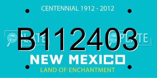 B112403 New Mexico License Plate