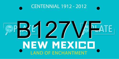 B127VF New Mexico License Plate