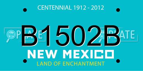 B1502B New Mexico License Plate