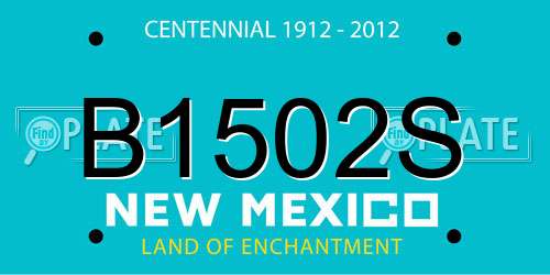B1502S New Mexico License Plate
