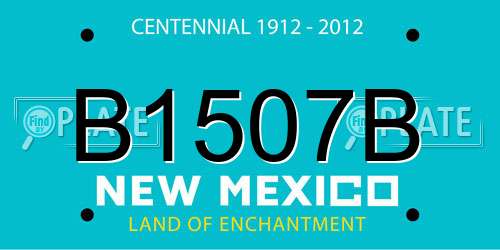 B1507B New Mexico License Plate