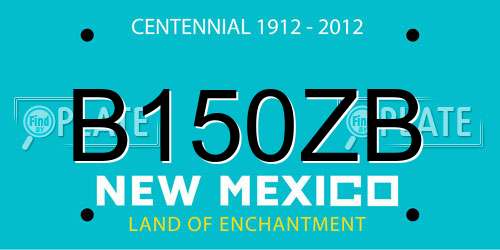 B150ZB New Mexico License Plate
