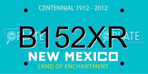 B152XR New Mexico License Plate