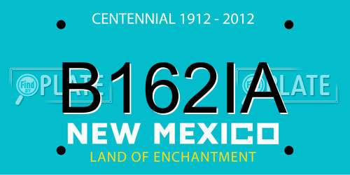 B162IA New Mexico License Plate
