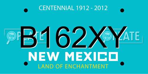 B162XY New Mexico License Plate