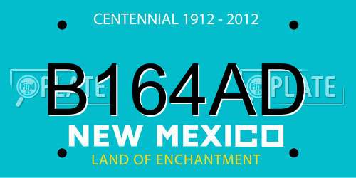 B164AD New Mexico License Plate