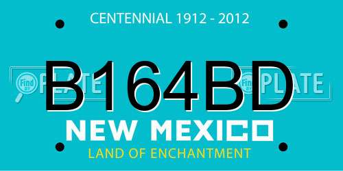B164BD New Mexico License Plate