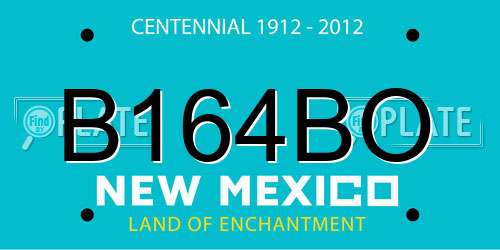 B164BO New Mexico License Plate
