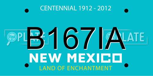 B167IA New Mexico License Plate