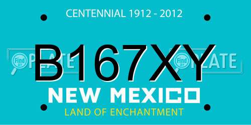 B167XY New Mexico License Plate