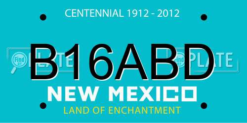 B16ABD New Mexico License Plate
