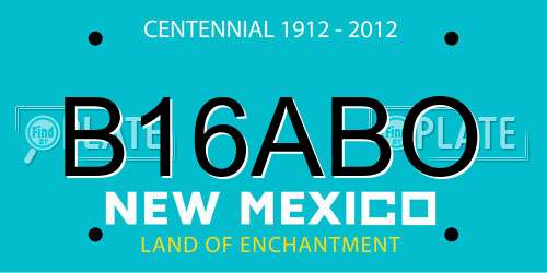 B16ABO New Mexico License Plate