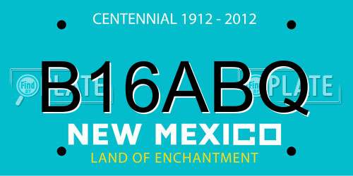 B16ABQ New Mexico License Plate