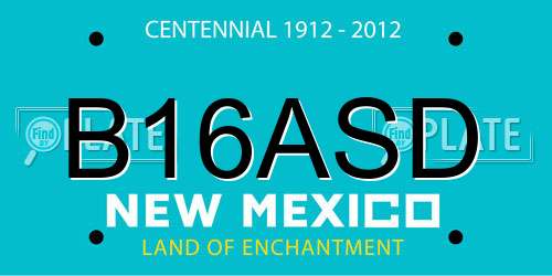 B16ASD New Mexico License Plate