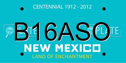B16ASO New Mexico License Plate