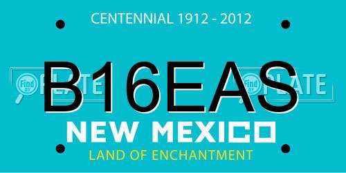 B16EAS New Mexico License Plate