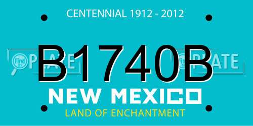 B1740B New Mexico License Plate