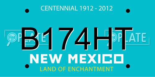 B174HT New Mexico License Plate