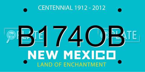 B174OB New Mexico License Plate