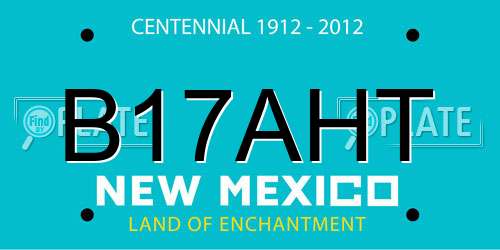 B17AHT New Mexico License Plate