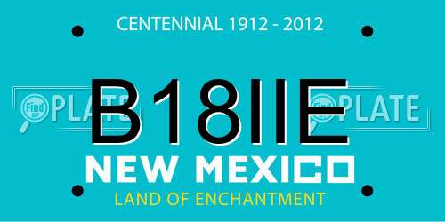 B18IIE New Mexico License Plate