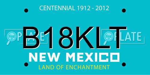 B18KLT New Mexico License Plate