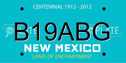 B19ABG New Mexico License Plate