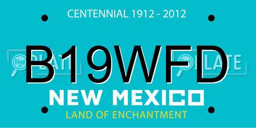 B19WFD New Mexico License Plate