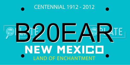 B20EAR New Mexico License Plate