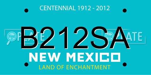 B212SA New Mexico License Plate