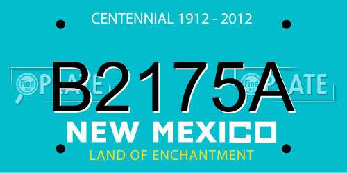 B2175A New Mexico License Plate