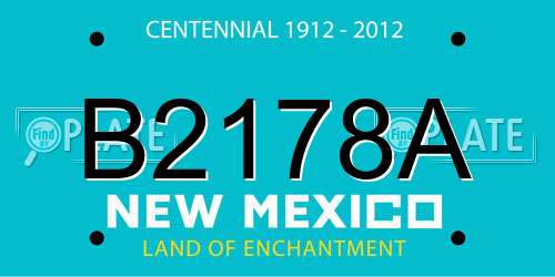 B2178A New Mexico License Plate