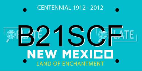 B21SCF New Mexico License Plate