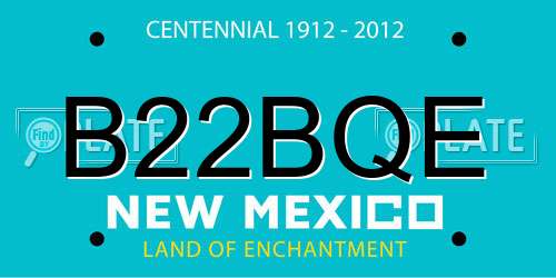 B22BQE New Mexico License Plate