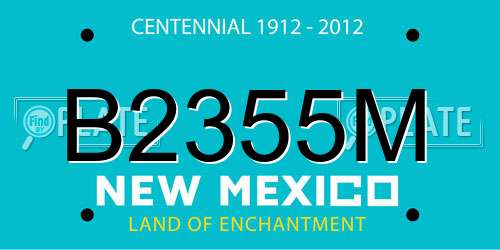 B2355M New Mexico License Plate