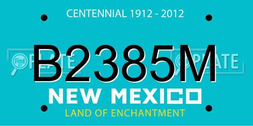 B2385M New Mexico License Plate