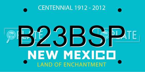 B23BSP New Mexico License Plate
