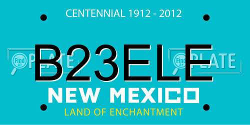 B23ELE New Mexico License Plate