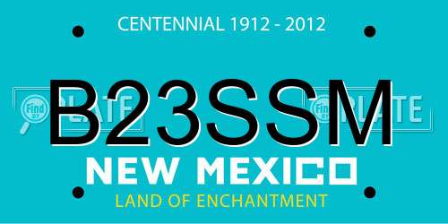B23SSM New Mexico License Plate