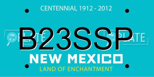 B23SSP New Mexico License Plate