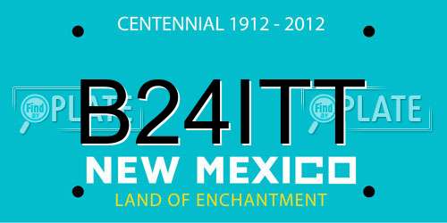 B24ITT New Mexico License Plate