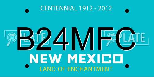 B24MFC New Mexico License Plate