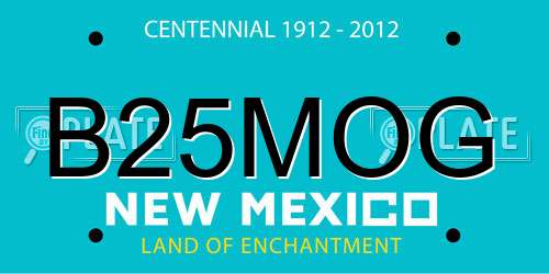 B25MOG New Mexico License Plate