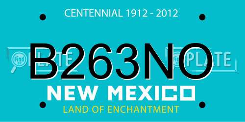 B263NO New Mexico License Plate