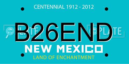 B26END New Mexico License Plate