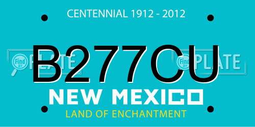 B277CU New Mexico License Plate