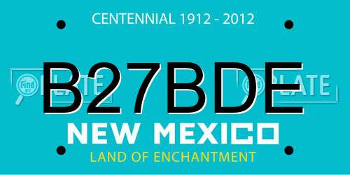B27BDE New Mexico License Plate