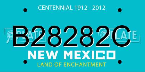 B28282C New Mexico License Plate