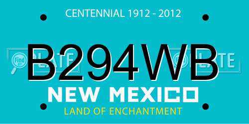 B294WB New Mexico License Plate
