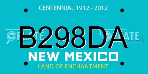 B298DA New Mexico License Plate